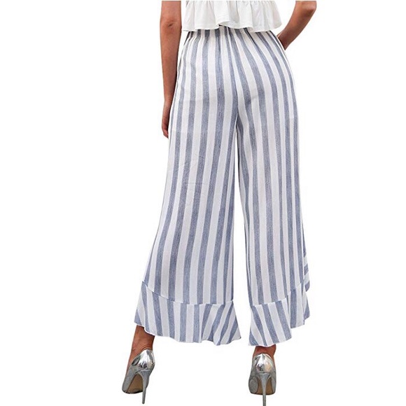Women’s striped loose wide leg pants - Picture 2 of 4